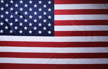 Background, flag United States America,USA.Star spangled flag is symbol democracy and freedom.