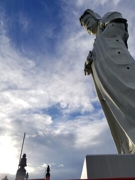 Byakue Kannon Greets the Blue Sky and Clouds of Takasaki Gunma Japan