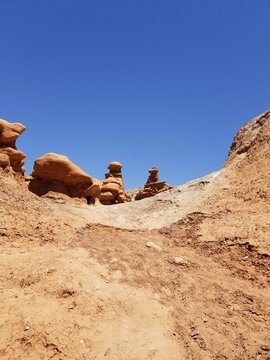 Strange Sandstone and Mud Rock Formations of Goblin Valley Utah