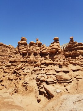 Strange Sandstone and Mud Rock Formations of Goblin Valley Utah