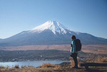 山ガール, 大平山山頂から眺める富士山