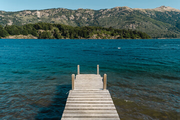 Fototapeta premium wooden pier on the lake