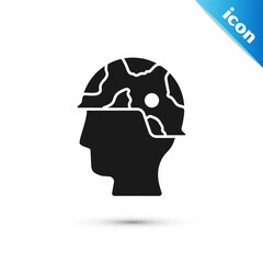 Grey Army soldier icon isolated on white background. Vector