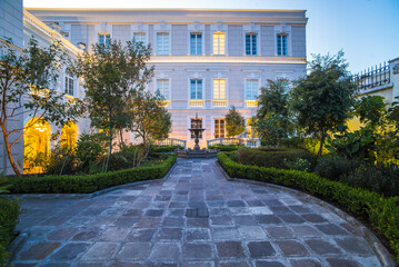 Courtyard at Casa Gangotena Boutique Hotel, luxury accommodation in the Historic City of Quito, Ecuador, South America