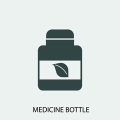 Medicine_bottle vector icon illustration sign