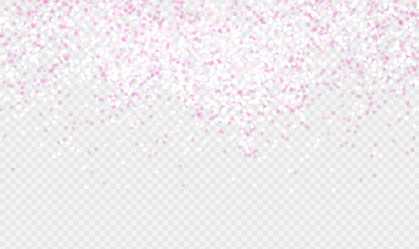 Pink glitter partickles isolated on transparent background. Rose Gold  Vibrant background. Pink backdrop shimmer effect for birthday cards,  wedding invitations, Valentine's day. Vector EPS10 Stock ベクター | Adobe Stock