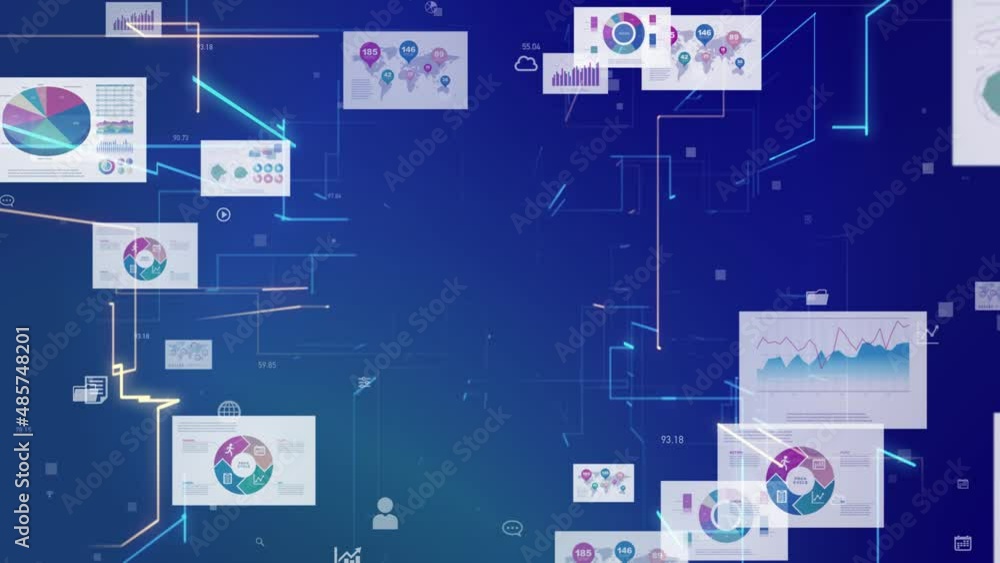 Poster electronic document concept. electronic application. paperless work. digital transformation.