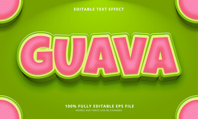 Guava text style editable text effect