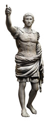 Fototapeta na wymiar Roman fighter person statue