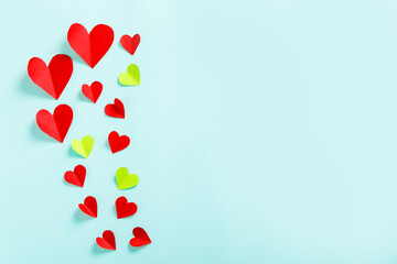 Little heart with copy space frame. Valentine day concept.