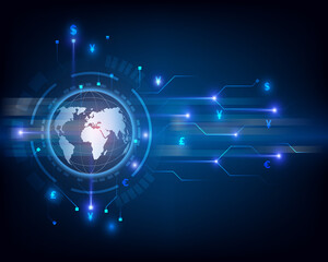 abstract speed network money technology money exchange