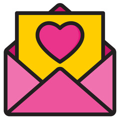 mail color line style icon