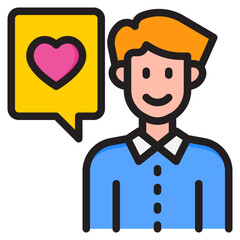 man color line style icon