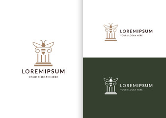 modern beekeeping minimalist logo