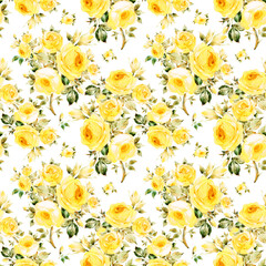 Abstract floral seamless pattern lovely roses 