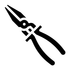 pliers glyph icon