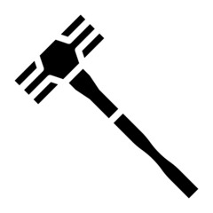 sledgehammer glyph icon