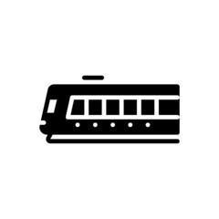 Black solid icon for rail