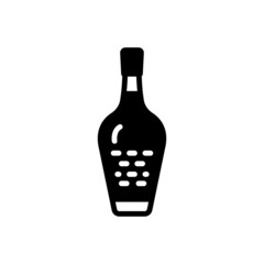 Black solid icon for substance