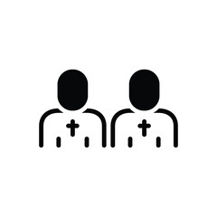 Black solid icon for christians