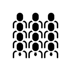 Black solid icon for gathered