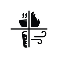 Black solid icon for necessity