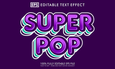 retro pop editable text effect