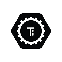 Black solid icon for titanium