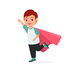 Vector illustration of the boy who became a superhero