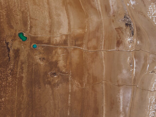 water lab in dried lake