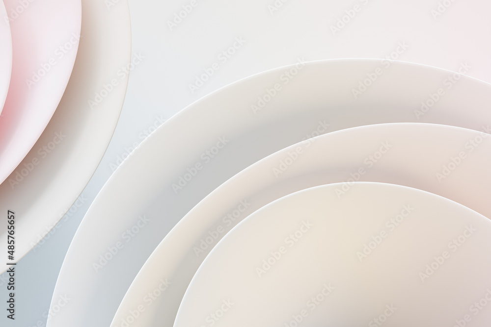 Poster Creative abstract pink circles wallpaper. Web page design concept. 3D Rendering.