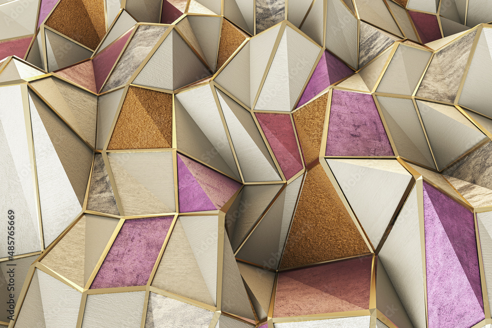 Poster creative texture mosaic backdrop. design and wallpaper concept. 3d rendering.