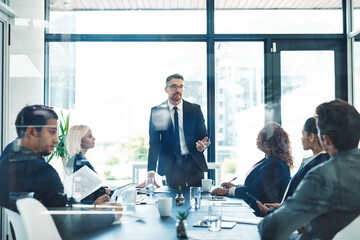 I actually have a solution for that. Cropped shot of a handsome mature businessman giving a presentation in the boardroom.
