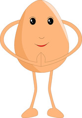 Cute requesting egg vector illustration cartoon