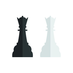  The Queen icon vector chess pieces. Chessmen figure. 