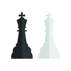  The King icon vector chess pieces. Chessmen figure. 