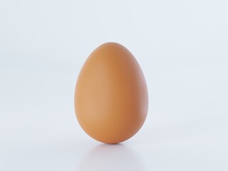3D rendering chicken egg isolated on white background