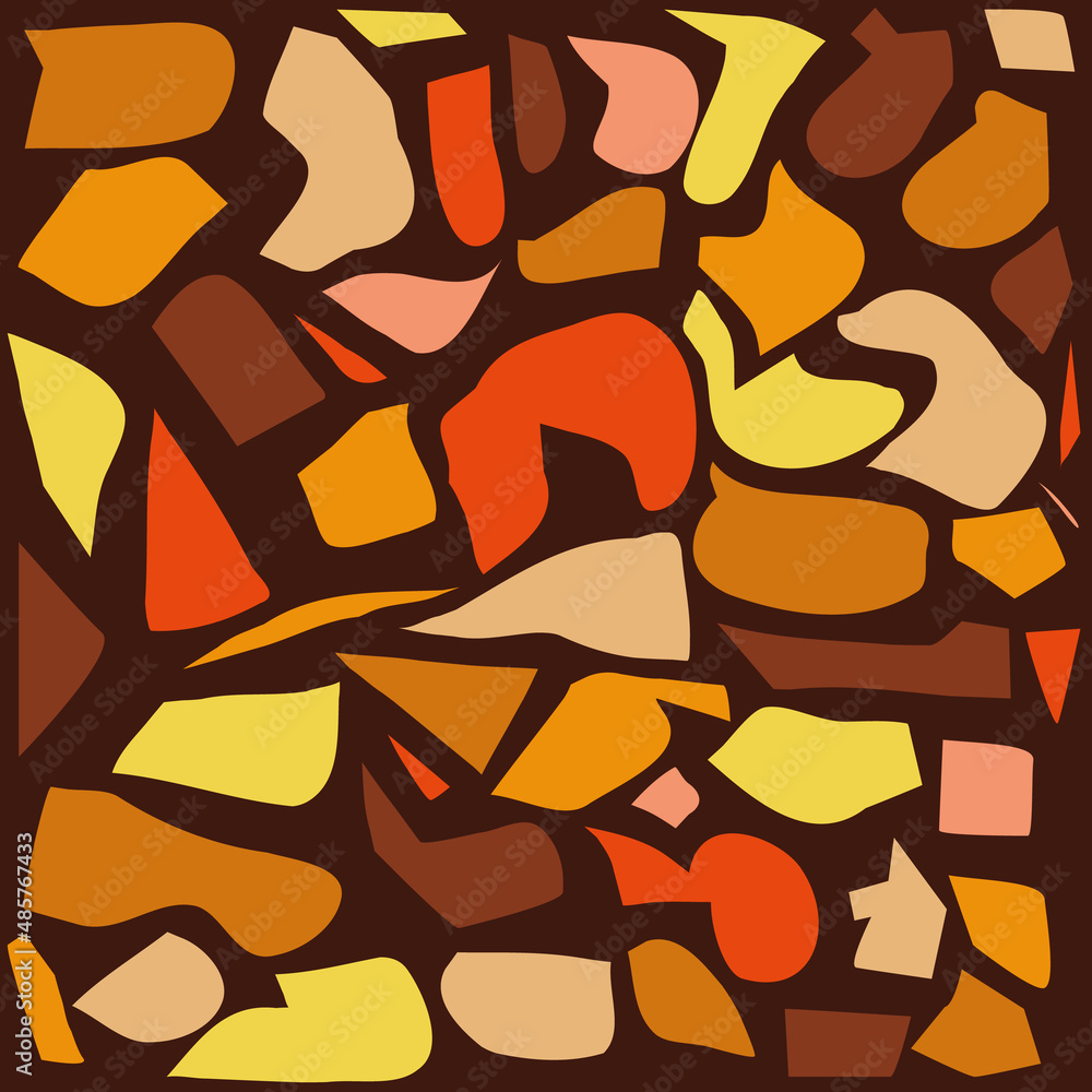 Poster colourful terrazzo square pattern print background