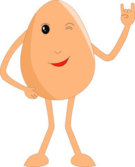 Cute and mischievous egg illustration vector cartoon 