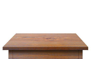 wooden table. Use as a montage for displaying items.Concept in a vintage style, Clipping path