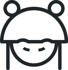 Manga line icon vector isolated