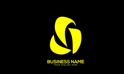 Alphabet DBS initial with leaf monogram vector logo template