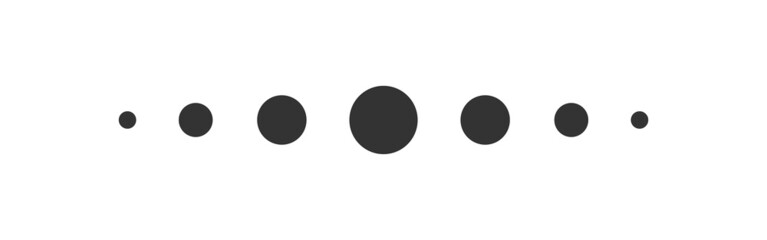 Fototapeta na wymiar Swipe dots in line. Black point icon. Flat vector isolated