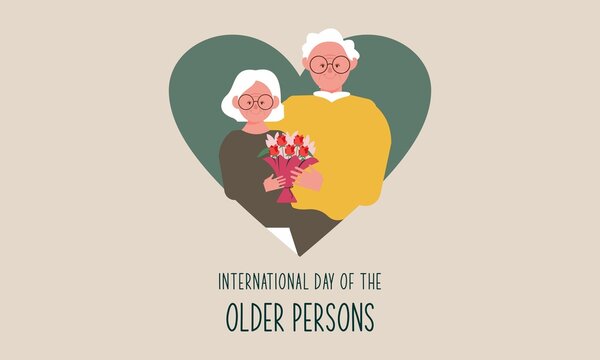 International day of older persons, Elderly background illustration