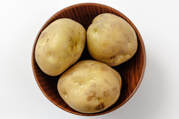 potato on a white background
