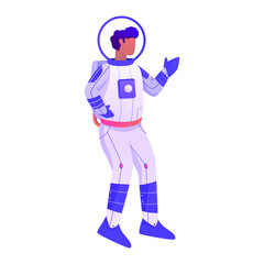 Explaining Astronaut Illustration