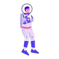 Thinking Astronaut Illustration