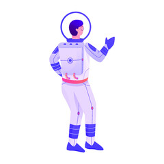 Explaining Astronaut Illustration