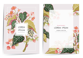 Vector illustration of floral frame set in spring. Design for cards, party invitation, Print, Frame Clip Art and Business Advertisement and Promotion 