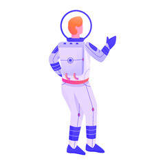 Explaining Astronaut Illustration